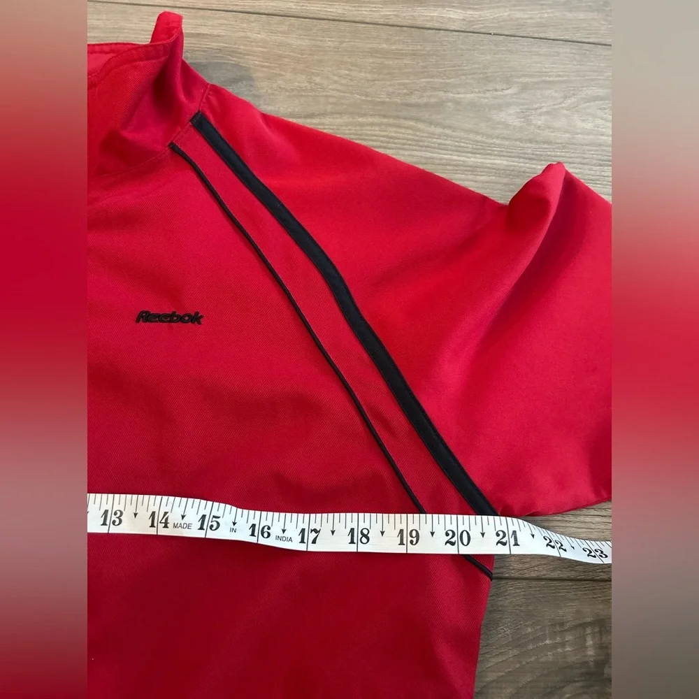 Reebok Y2K Red Full Zip Track Jacket Windbreaker Size M